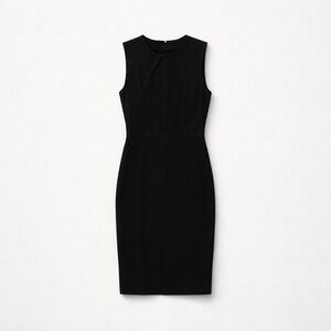 Banana Republic Black Sleeveless Midi Sheath Dress
